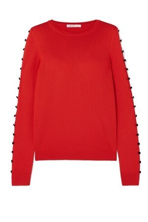 ADEAM Button-detailed silk sweater