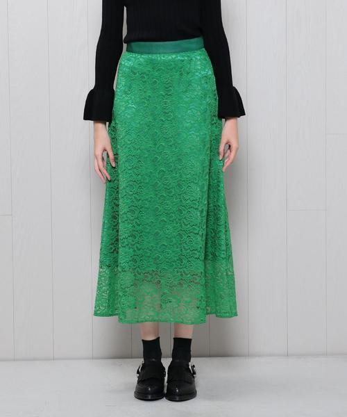 BEAUTY&YOUTH UNITED ARROWS ＜H＞COLOR LACE FLARE SKIRT