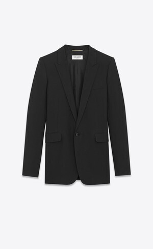 SAINT LAURENT PARIS シングルブレステッド チューブジャケット
