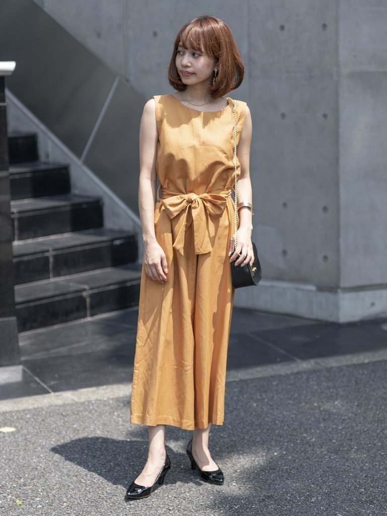 COHINA コットンリネンオールインワン