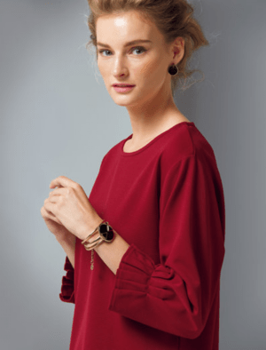 Otto Japan タックデザイン袖リップルカットソー