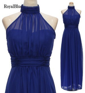 DressLine ハイネックシアーデコルテ シフォンフレアロングドレス