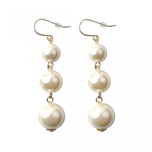 cream dot 華やかパールのボールチェーンピアス/イヤリング