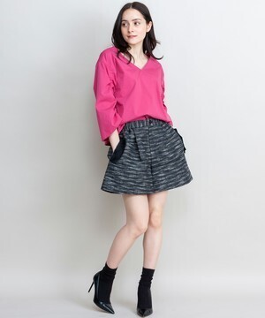 LANVIN en Bleu メモリーツィードパンツ
