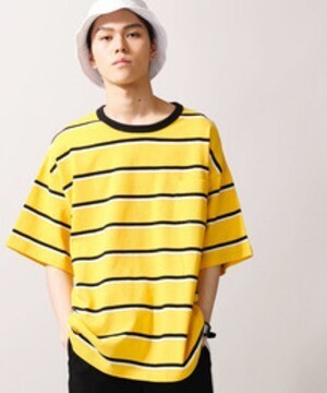 WEGO マルチボーダービッグシルエットTシャツ