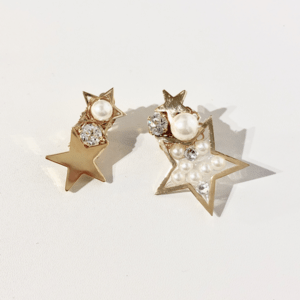 Milea 【EGSTAR35】アシンメトリースターイヤリング