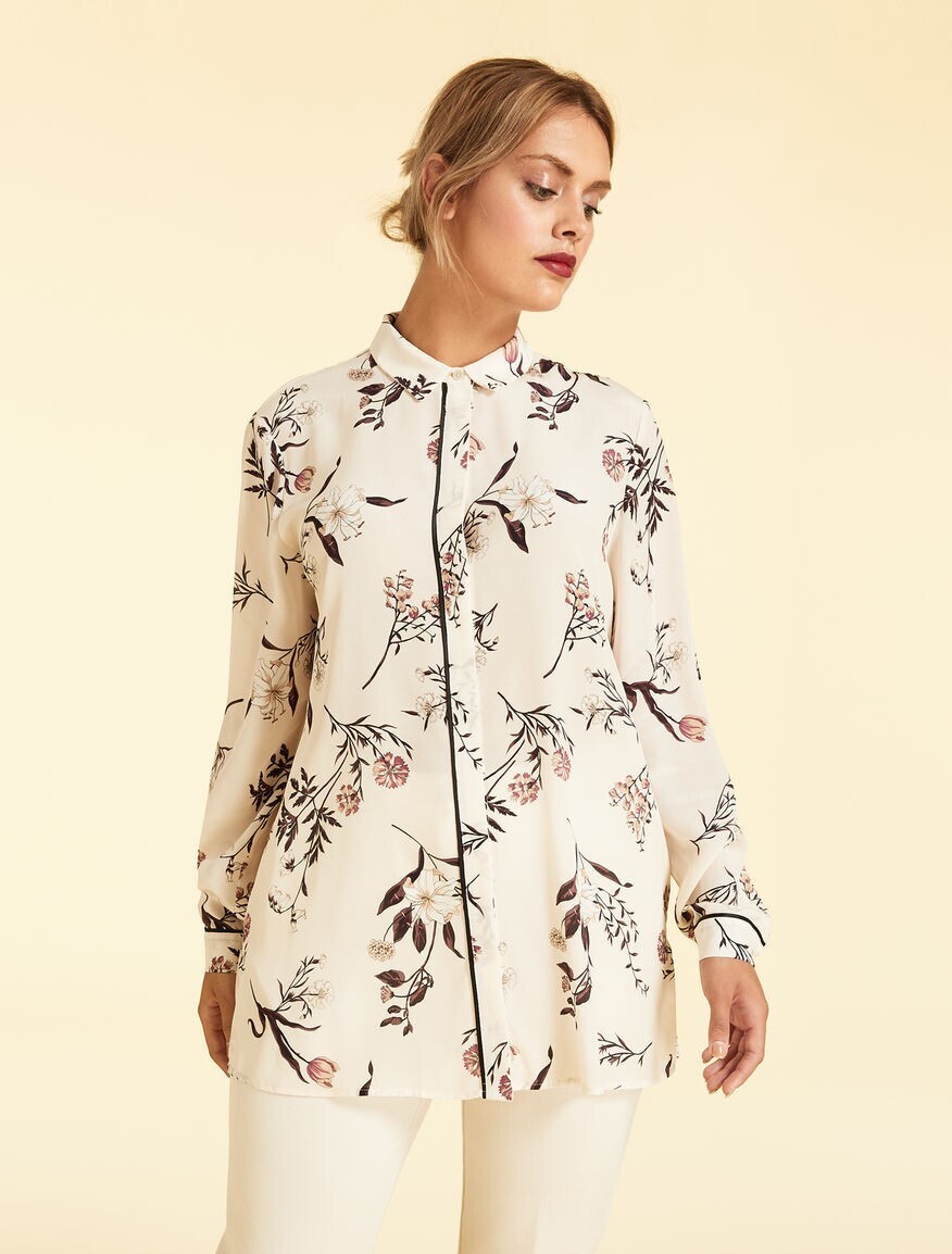 MARINA RINALDI Printed silk shirt