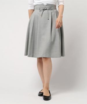 LAISSE PASSE ジョーゼットタックフレアースカート