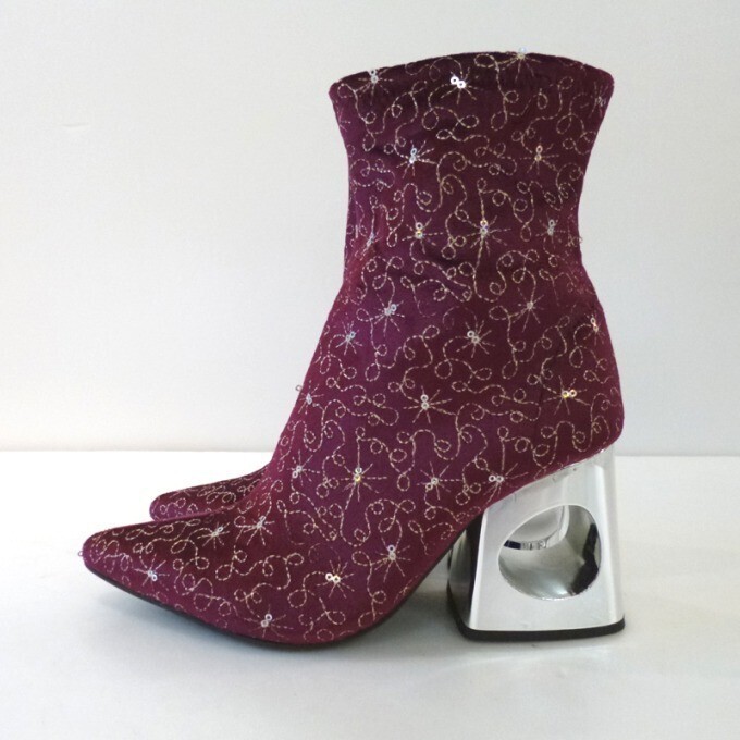 Jeffrey Campbell ホールヒールポインテッドトゥショートブーツ