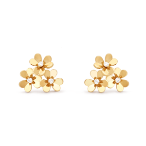 Van Cleef & Arpels フリヴォル イヤリング、3フラワー、ミニモデル