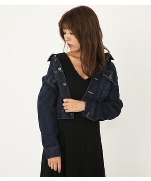 rienda BACKレースアップDENIM JK