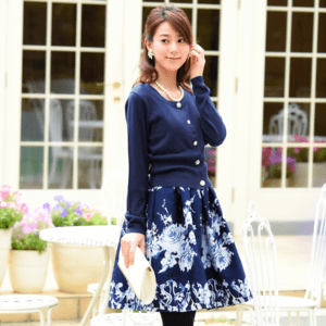 RUIRUE BOUTIQUE RUIRUE BOUTIQUE/【KN473】/ニットの優しさでドレスアップ♪ラウンドネックビジューカーディー