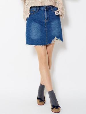 frunco ダメージデニムスカート
