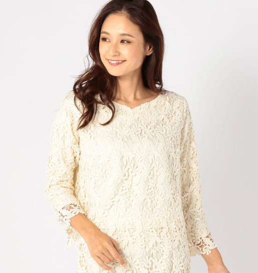MEW'S REFINED CLOTHES セットアップレースブラウス