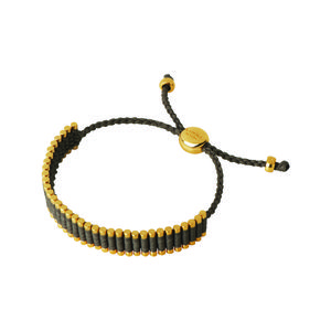 Links of London 18kt Yellow Gold Vermeil & Khaki Cord Links of London Friendship Bracelet