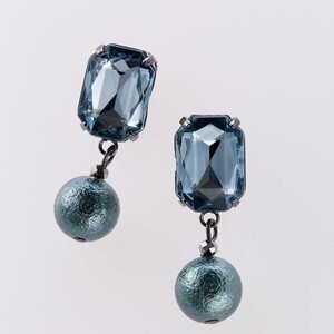 Plus Vendome パステルブルーパールイヤリング