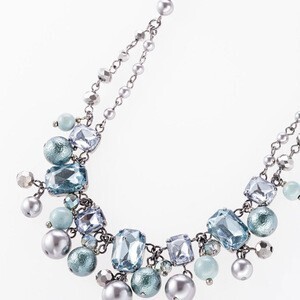 Plus Vendome パステルブルーショートネックレス