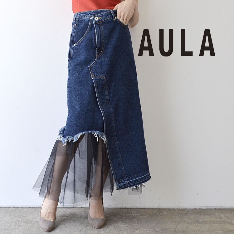 AULA AILA REMAKE DENIM SKIRT