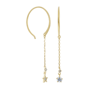 festaria bijou SOPHIA K18イエローゴールド Wish upon a star ダイヤモンド ピアス
