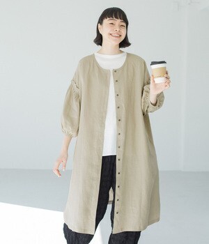 &yarn 2WAYギャザースリーブワンピース