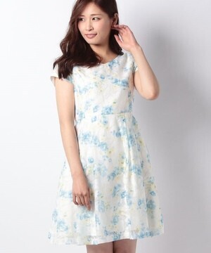 PATTERN fiona オパール水彩花柄ワンピース