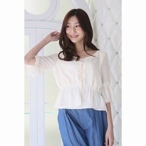 PATTERN fiona シフォンレースブラウス