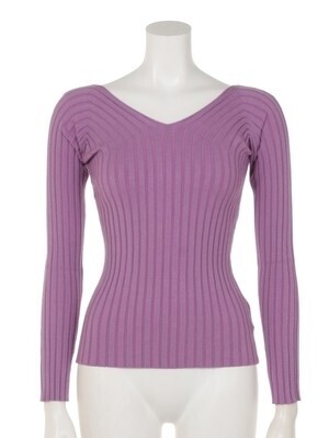 LADYMADE VネックリブニットTOPS