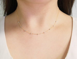 Sweets Jewelry Market 【 SJ04395 】K10YG WG ミラーボール ネックレス