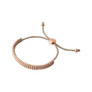 Links of London 18kt Rose Gold Vermeil & Taupe Cord Mini Links of London Friendship Bracelet