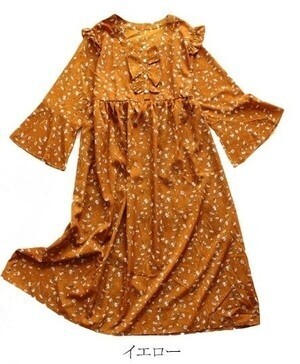 GOLDJAPAN 小花柄フリル付きワンピース