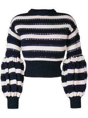 Self-Portrait puff sleeve sweater