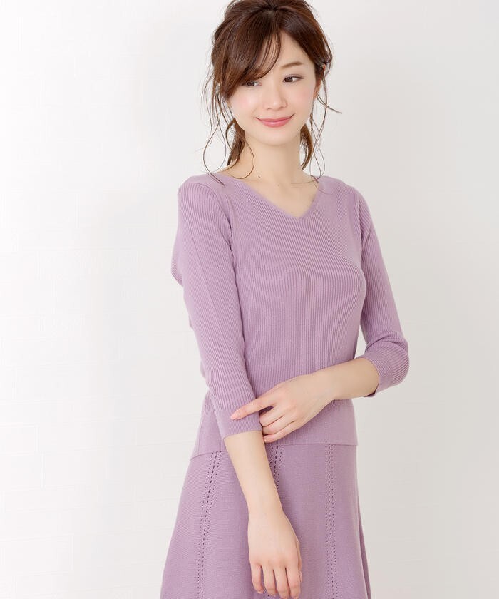 MISCH MASCH バックツイストレース付きニット