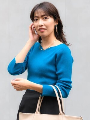 TONAL ウォッシャブルウールカシミヤハートネックニット