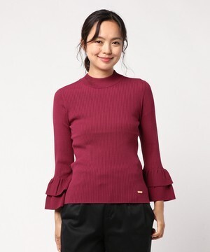 BLUE LABEL CRESTBRIDGE ティアードフリル ニットプルオーバー