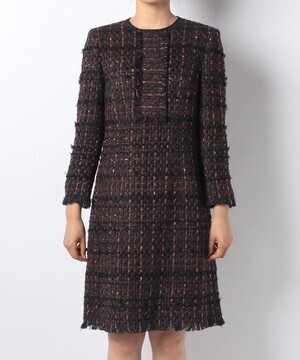 LANVIN COLLECTION ファンシーカラーツィードワンピース