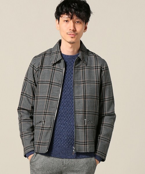 EDIFICE T/W ジップチェックブルゾン