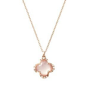Vendome Aoyama フラワーローズクォーツネックレス