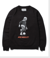 WACKO MARIA BOB MARLEY WASHED HEAVY WEIGHT CREW NECK SWEAT SHIRT
