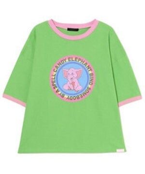 Candy Stripper SUNNY ELEPHANT RINGER Tシャツ