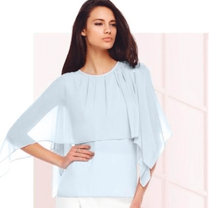 BCBG MAXAZRIA プリーツシフォン重ねトップス