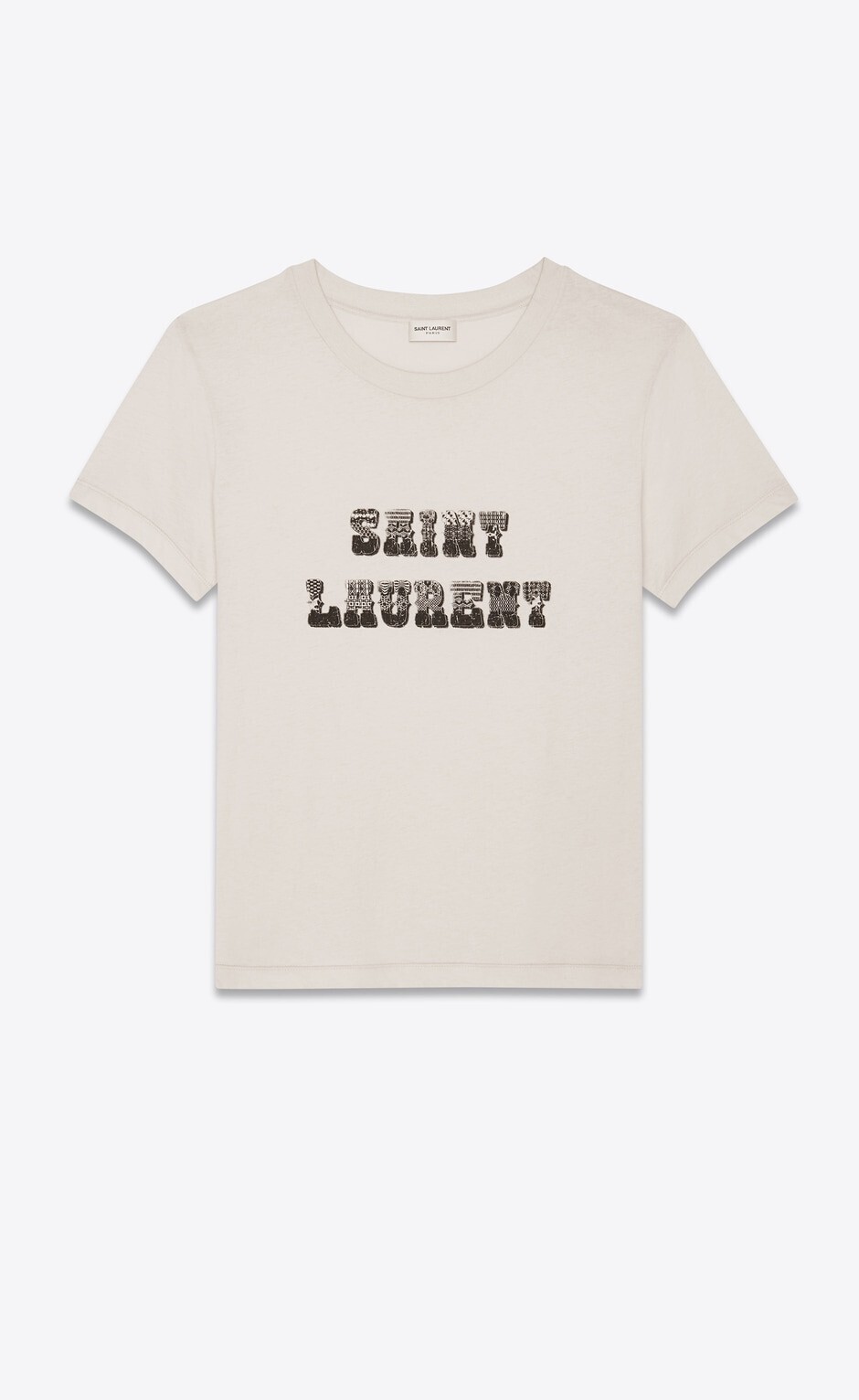 SAINT LAURENT PARIS 70'S SAINT LAURENT LOGO T-SHIRT