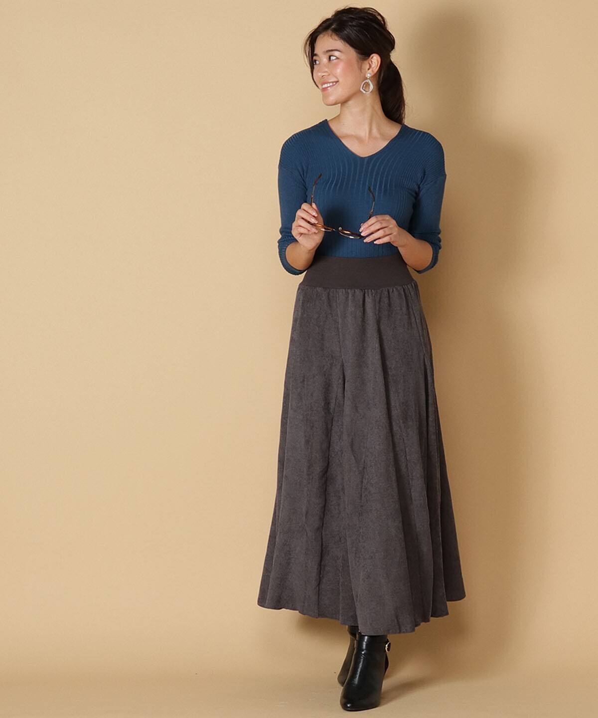 And Couture コーデュロイロングスカート
