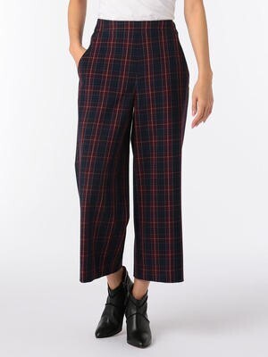 FREDY&GLOSTER 【fredy emue】チェックワイドクロップドパンツ