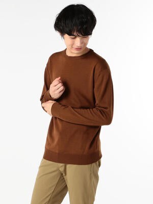 FREDY&GLOSTER 梳毛成型クルーネックニット