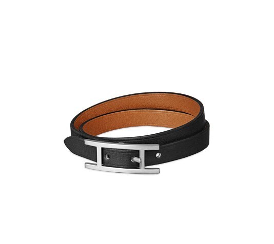 HERMES ビーアピ ドゥブルトゥール レザーブレスレット
