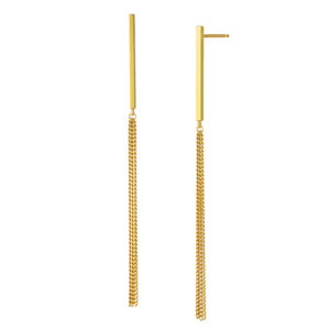 STAR JEWELRY girl BAR CHAIN PIERCED EARRINGS