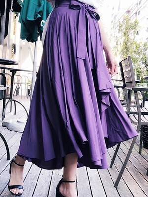 LADYMADE アンバランスヘムフレアスカート