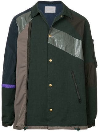 kolor colour-block fitted jacket