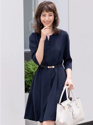 TONAL スキッパーフレアドレス