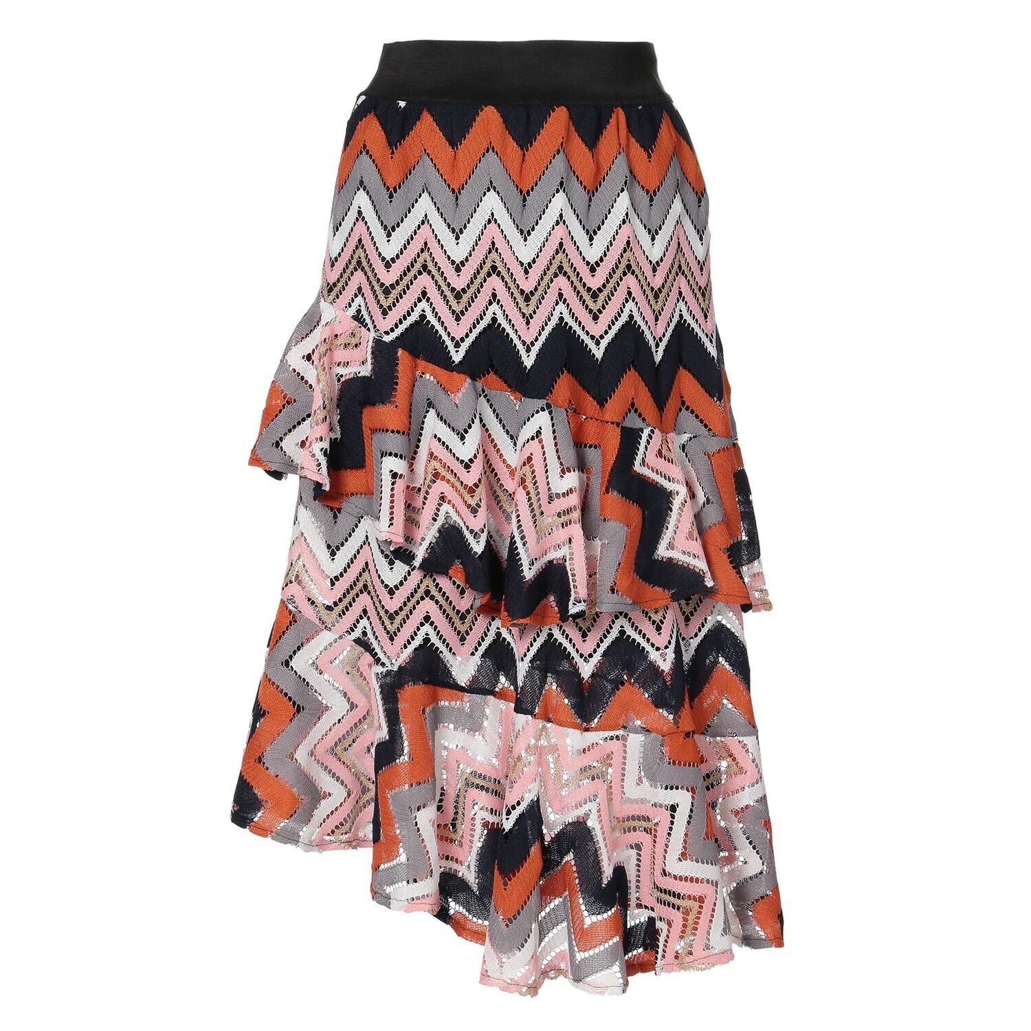VIVIENNE TAM ZIGZAG LACE SKIRT